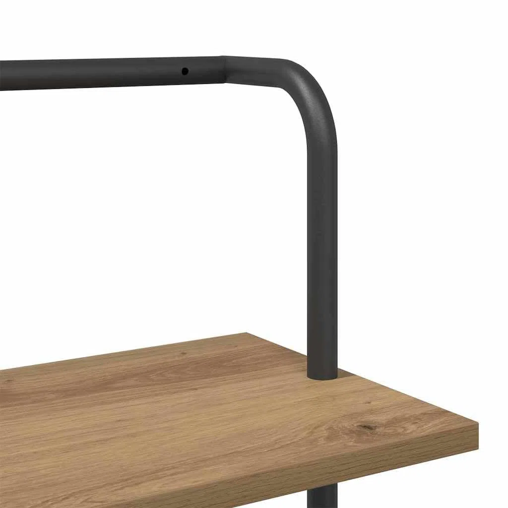 Generico Libreria Rovere Artigianale 60 x 24 x 203 cm Legno Multistrato,Nero,11.91kg,879976