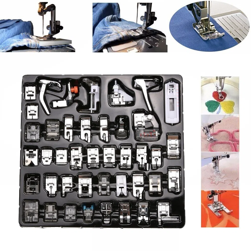 Kit 42 Piedini Macchina per Cucire Perfetto Accessori Patchwork Cucito al Piedino Compatibili la Singer/Baby Lock/Brother/Janome/Elna/New Home/Simplicity/Macchina Dopo L'Anno 1948