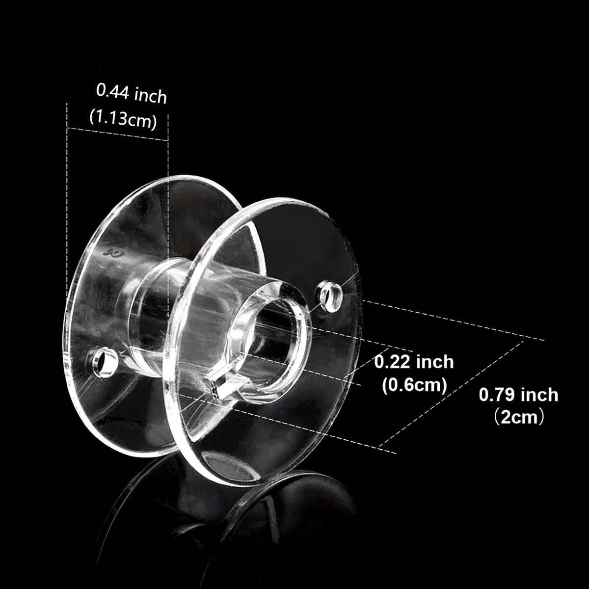 Rocchetti per Macchina da Cucire Bobine Universali Plastica Rocchetti per Cucito Bobina per Macchine da Cucire con Scatola(25 Pezzi, Trasparente)