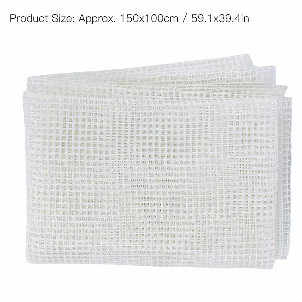 Kit per Tappeti Tessuto a Rete per Maglieria Accessorio Strumenti per la Casa Tappeti Tappetini Griglia Fai da Te (Panno a rete 150 * 100 cm)