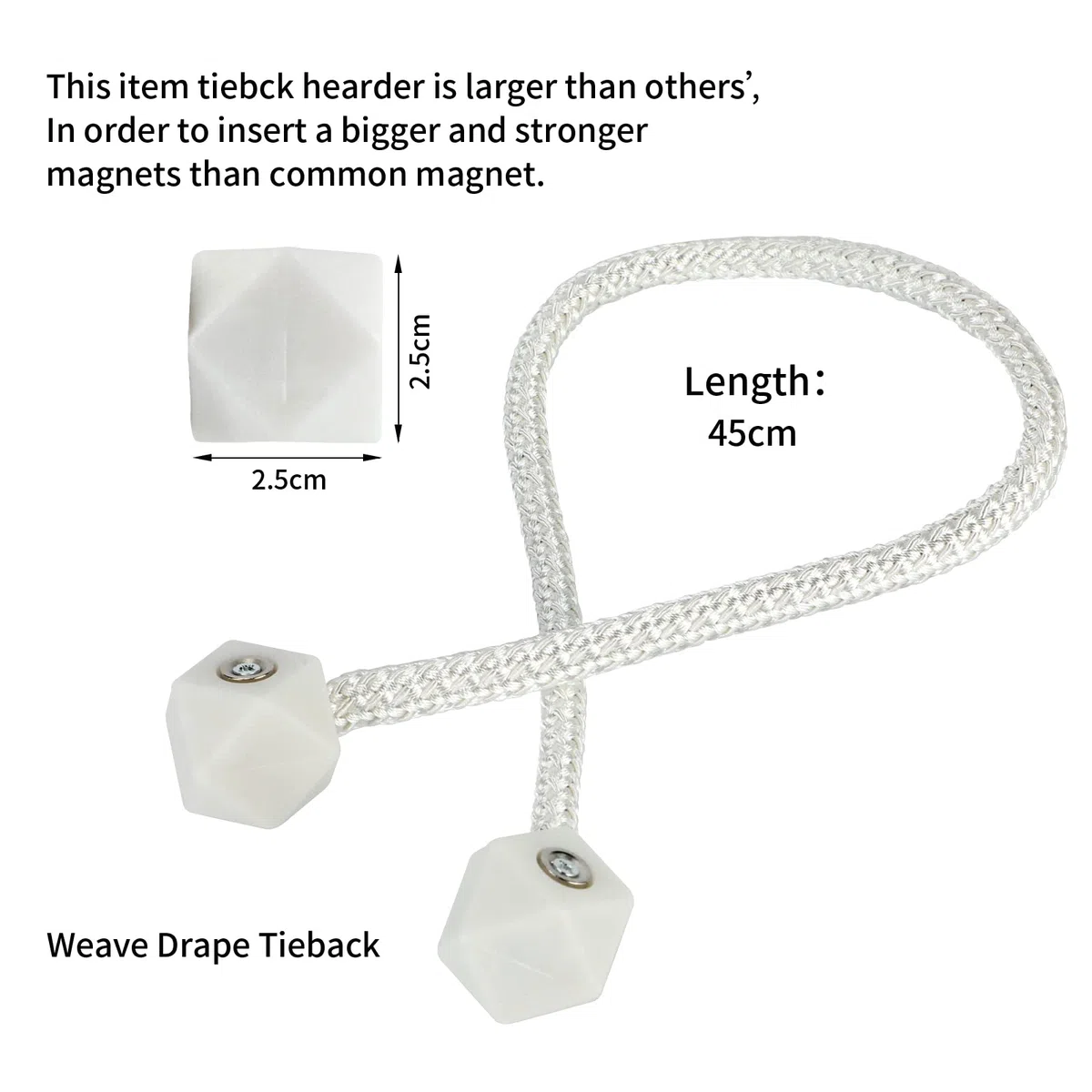 8 Pezzi Fermatenda Magnetiche,Fascette Magnetici per Tende,Calamite,Fermagli Lacci per Tendine