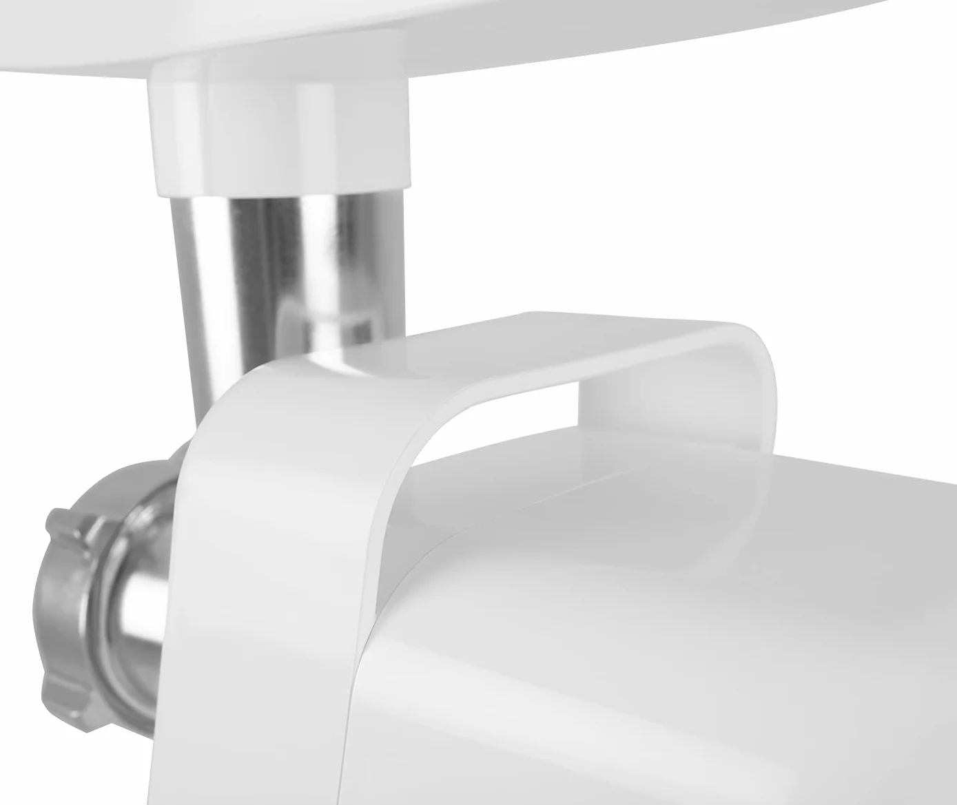 Orbegozo MP 2000, Tritacarne Elettrico, Funzione Movimento di Ritorno, 600 W, Pulsante Start Stop, Collo in Metallo, 3 Dischi Intercambiabili, 2 Lame, Bianco