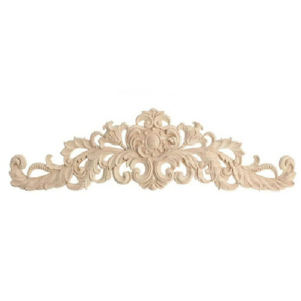 ZYWUOY Decalcomania per intaglio in legno, in legno massello, accessori decorativi intagliati, mobili, modanature non verniciate, per armadi, finestre 30 x 8 cm