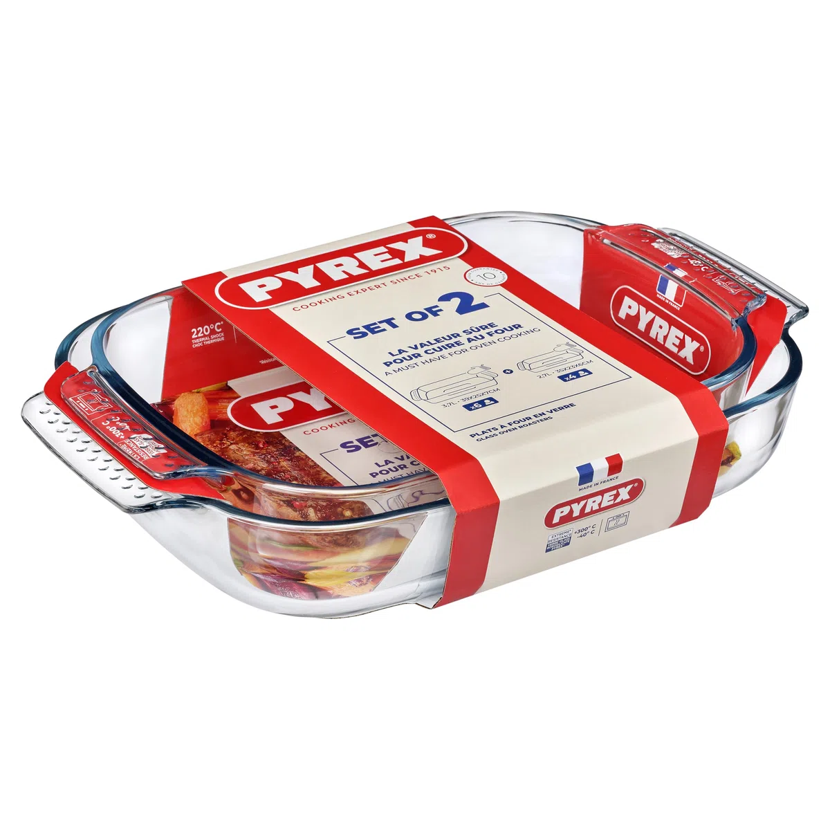 Pyrex, Classic - Pirofila da forno, in vetro, 3.6L (38x25 cm) / 2.6L (34x22 cm)