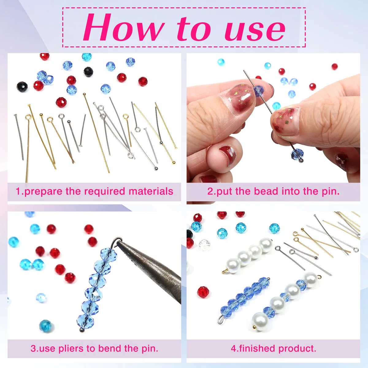 TOAOB 750 Pezzi Chiodini Testa Pins Piatta Occhio Spilli Acciaio Inossidabile Spillo Dritti 20mm a 50mm Pin per Creazione di Gioielli Fai da Te Collane Orecchini Bracciali Oro e Argento