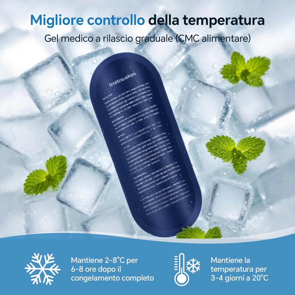 Sinocare Borsa Termica per Mantenere l'insulina e Medicinali, 3 Impacchi di Ghiaccio, Termometro Incorporato