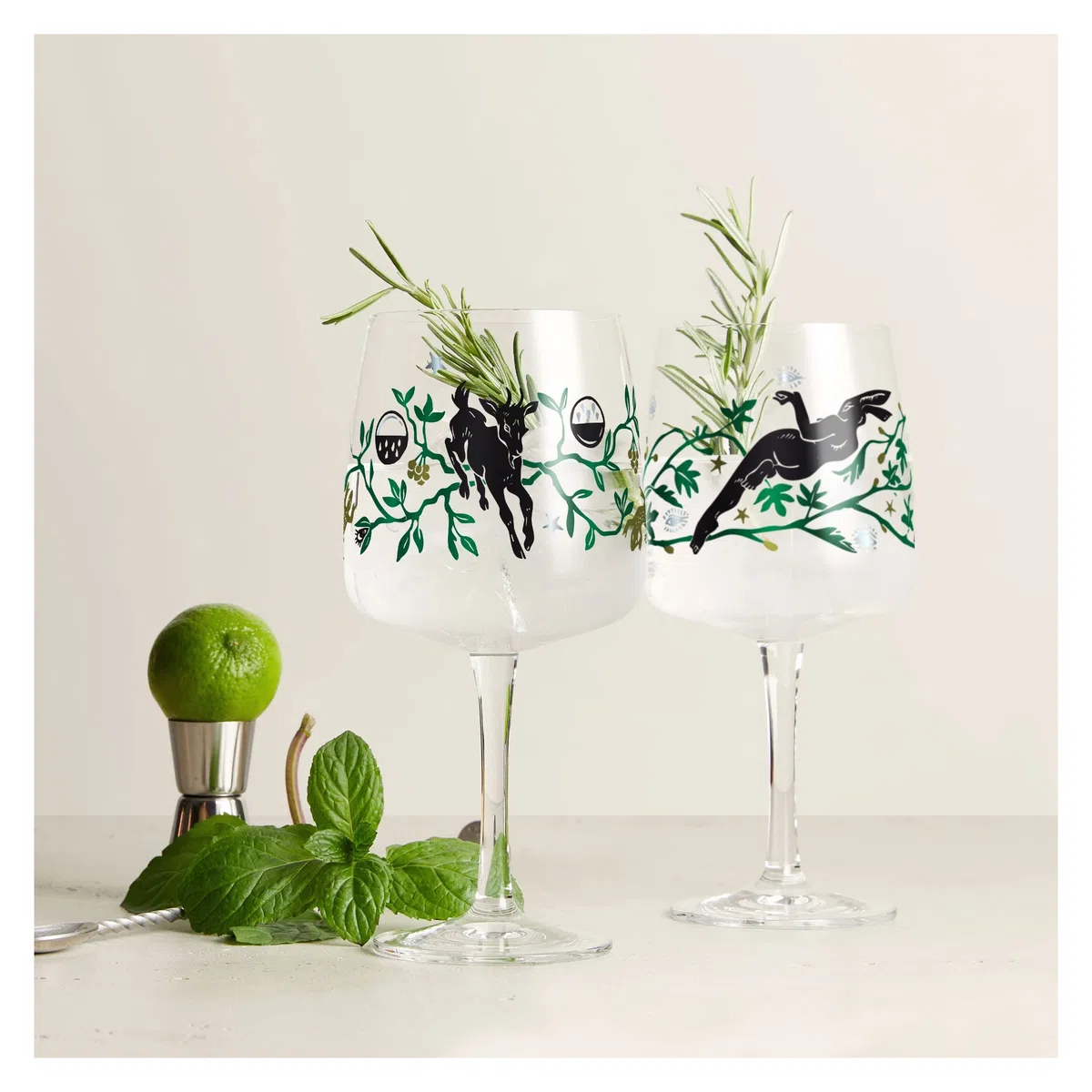 Ritzenhoff 3458004 Bicchiere da gin 700 ml - Serie Fabelkraft motivo n. 4 - Bicchiere da cocktail con illustrazione di un fauno - Made in Germany