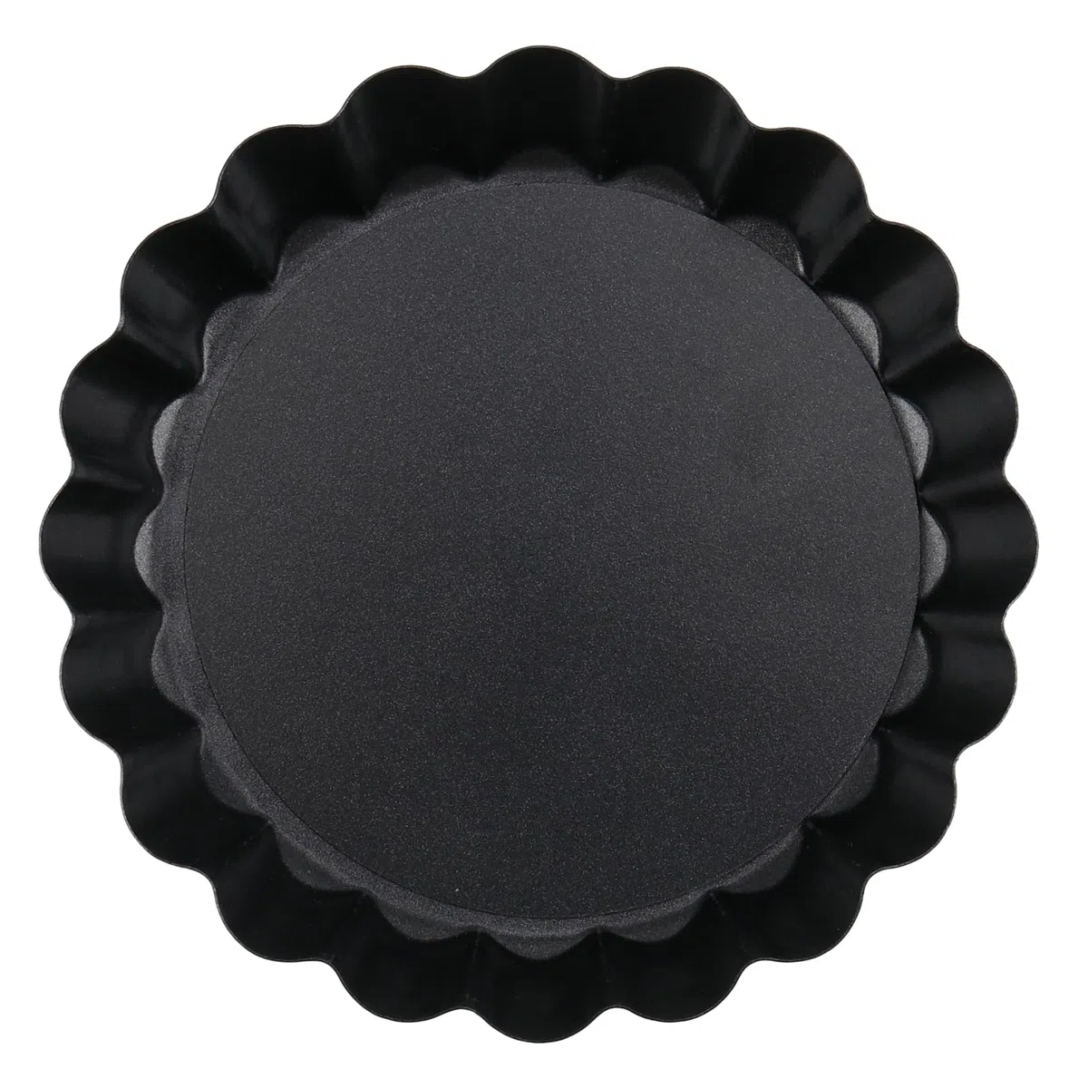 MOUYAT Confezione da 10 teglie rotonde per quiche, 10 cm, antiaderenti, con fondo sciolto, tortiere scanalate torta