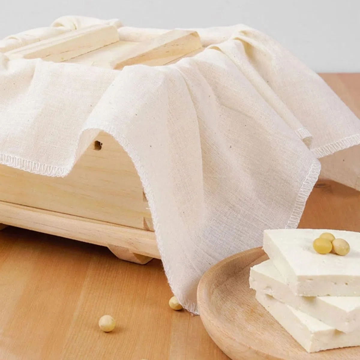 Generico Garza Filtrante per Cucina 3 Pezzi 100X90 CM in Cotone Naturale, Panno per Filtrare Formaggio e Yogurt Greco, Tessuto Mussola per Uso Alimentare