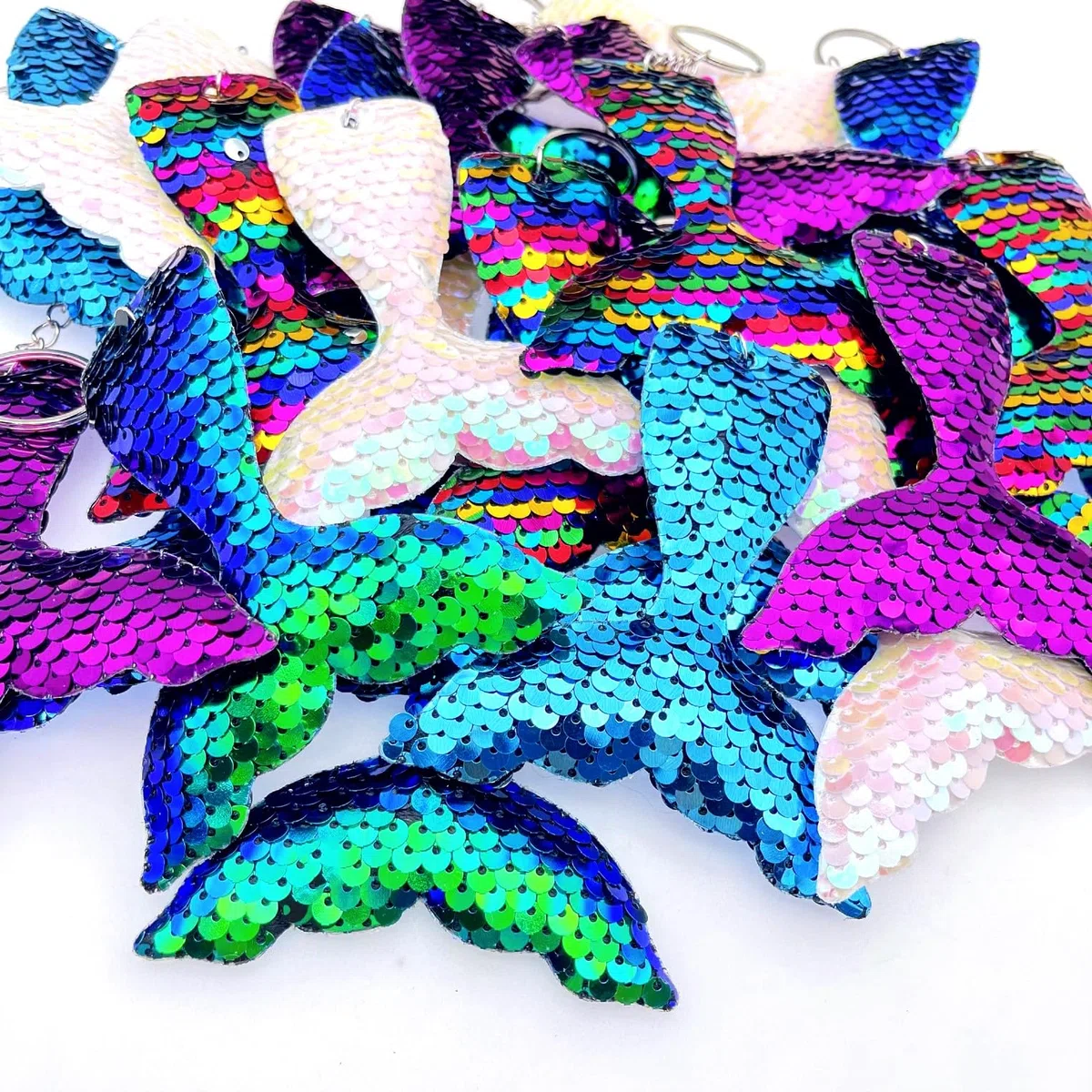 JZK 25 portachiavi con coda di sirena con paillettes per bambini e ragazze, bomboniere per feste di compleanno, decorazioni per feste a tema sirena, regali per feste per ragazze, riempitivi per
