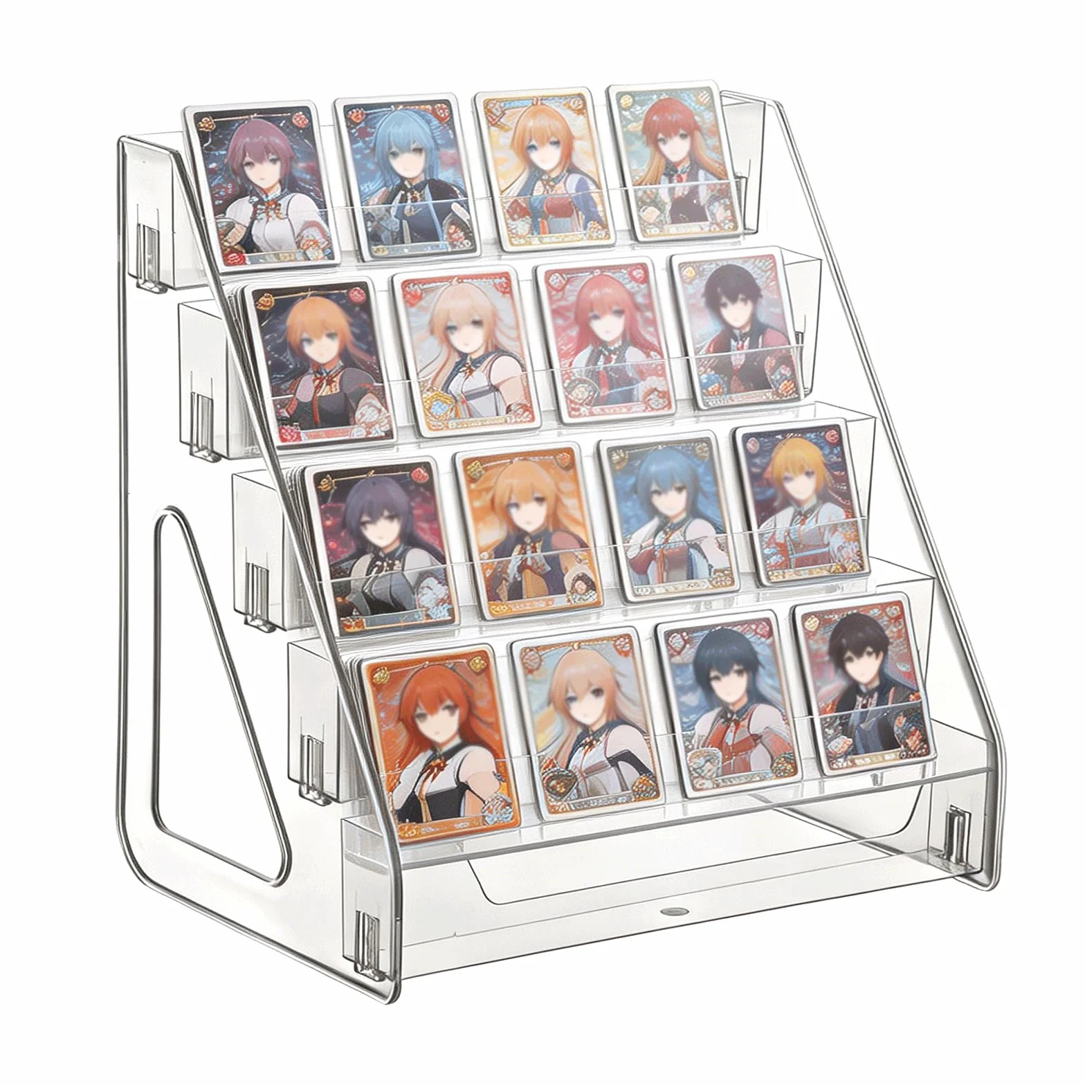 Espositore per Carte Collezionabili, 5 Ripiani Espositore per Biglietti di Auguri, Porta Carte da Collezione Portatile, Organizer per Carte Sportive, Organizzatore per Carte da Collezione