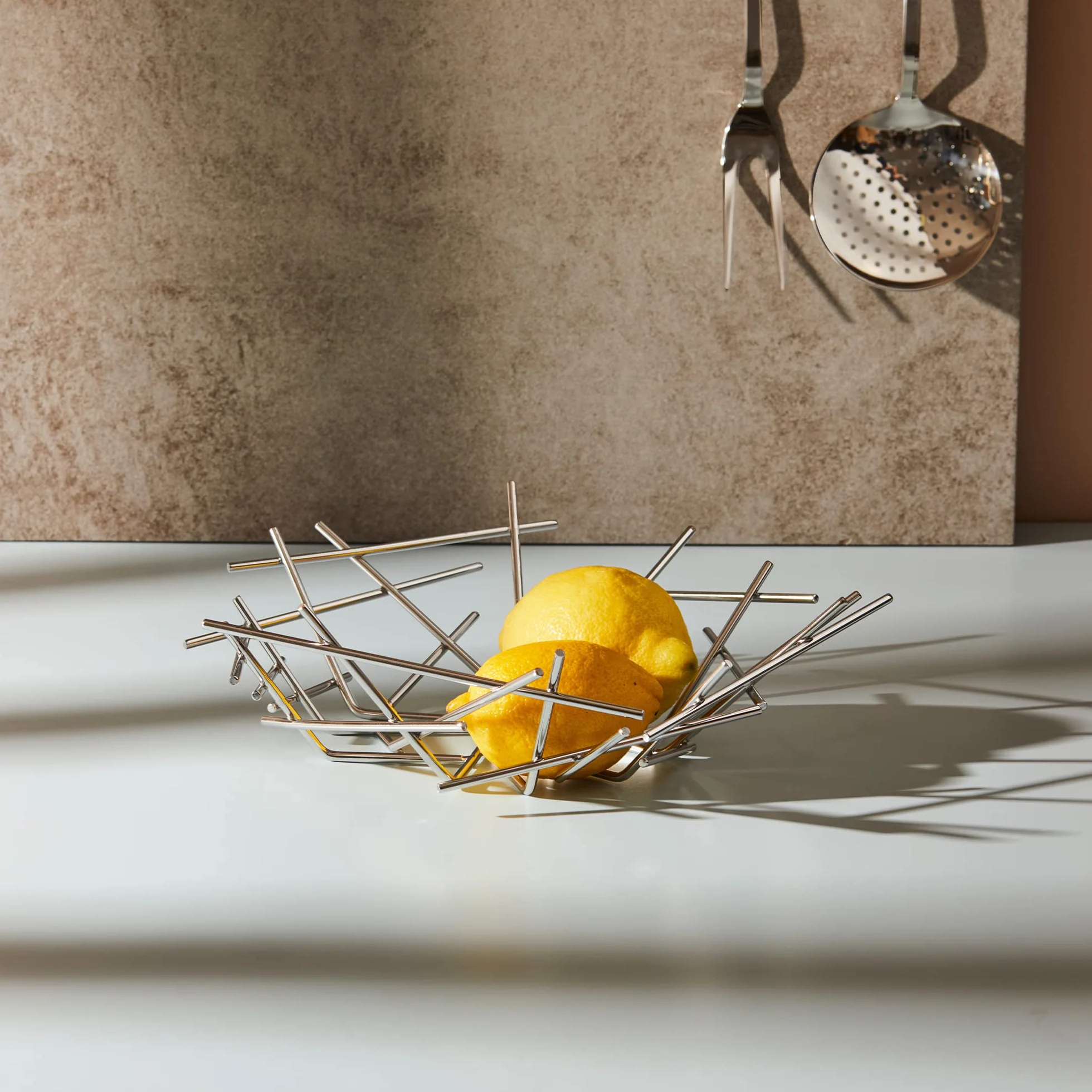Alessi Blow Up FC02 - Cestino Portafrutta di Design in Acciaio Inossidabile 18/10, Lucido