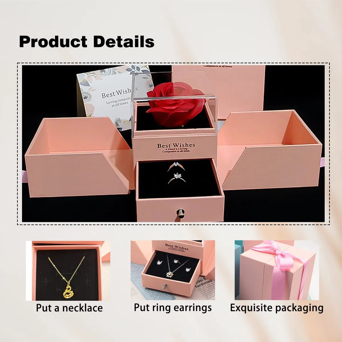 Rosa Eterna, Rosa Stabilizzata Vera Idee Regalo Donna Compleanno Regalo Fatto a Mano Con Rosa Eterna Per la Sua Donna Per la Sua Donna Moglie Fidanzata Madre Per Anniversario Mamma Natale San