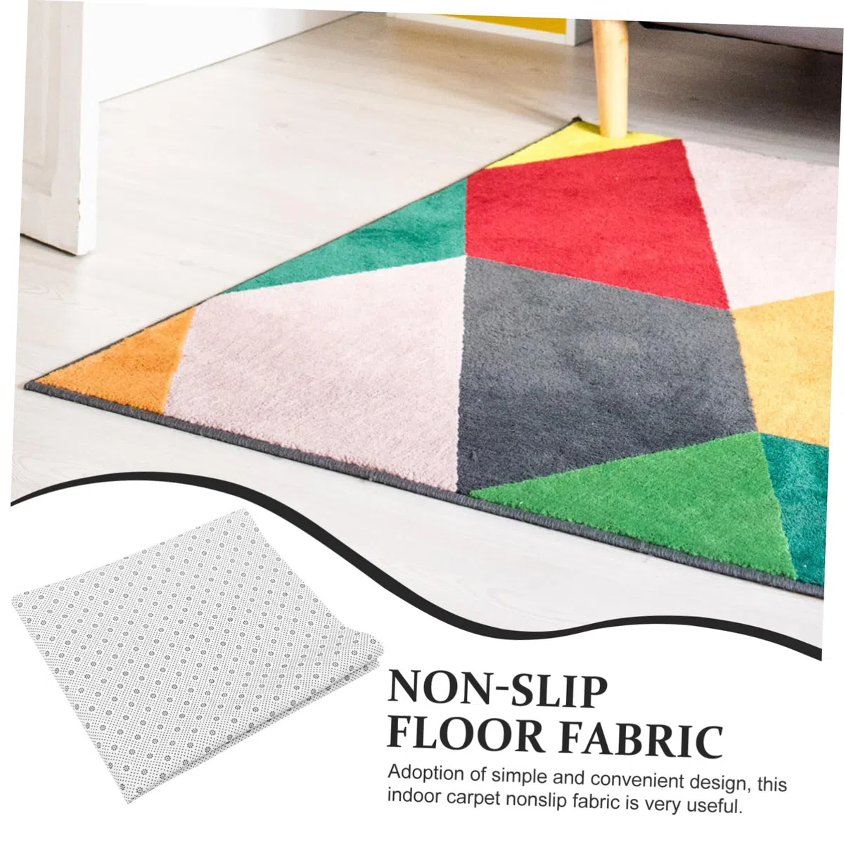 Didiseaon Materiale Antiscivolo per Sottotappeto Non Tessuto Bianco Design Semplice e Lavorazione Fine per Cuscini Divano e Cucce per Cani