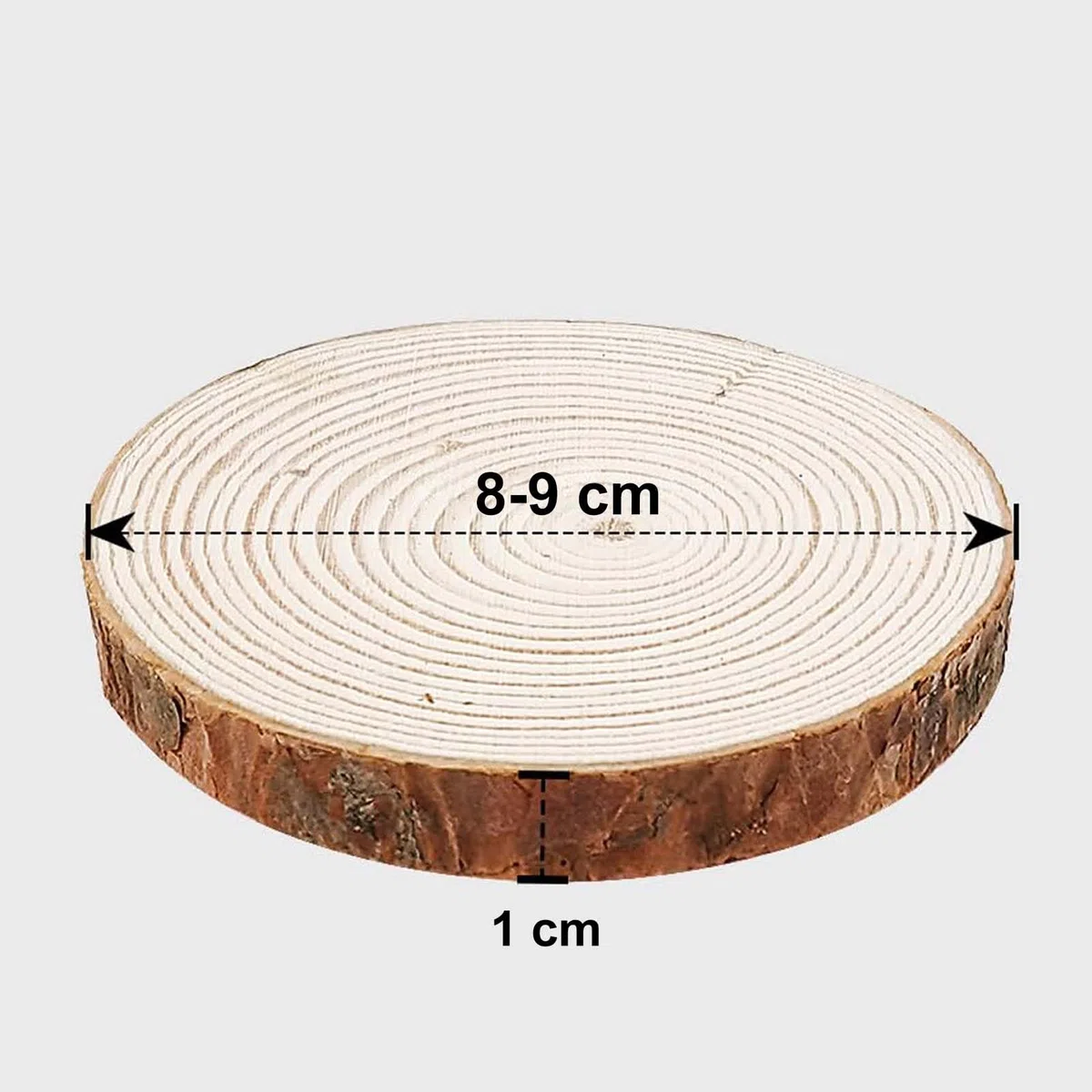 Dischi di Legno Dischetti legno 8-9 cm 22 pz da Decorare, Tronco Legno
