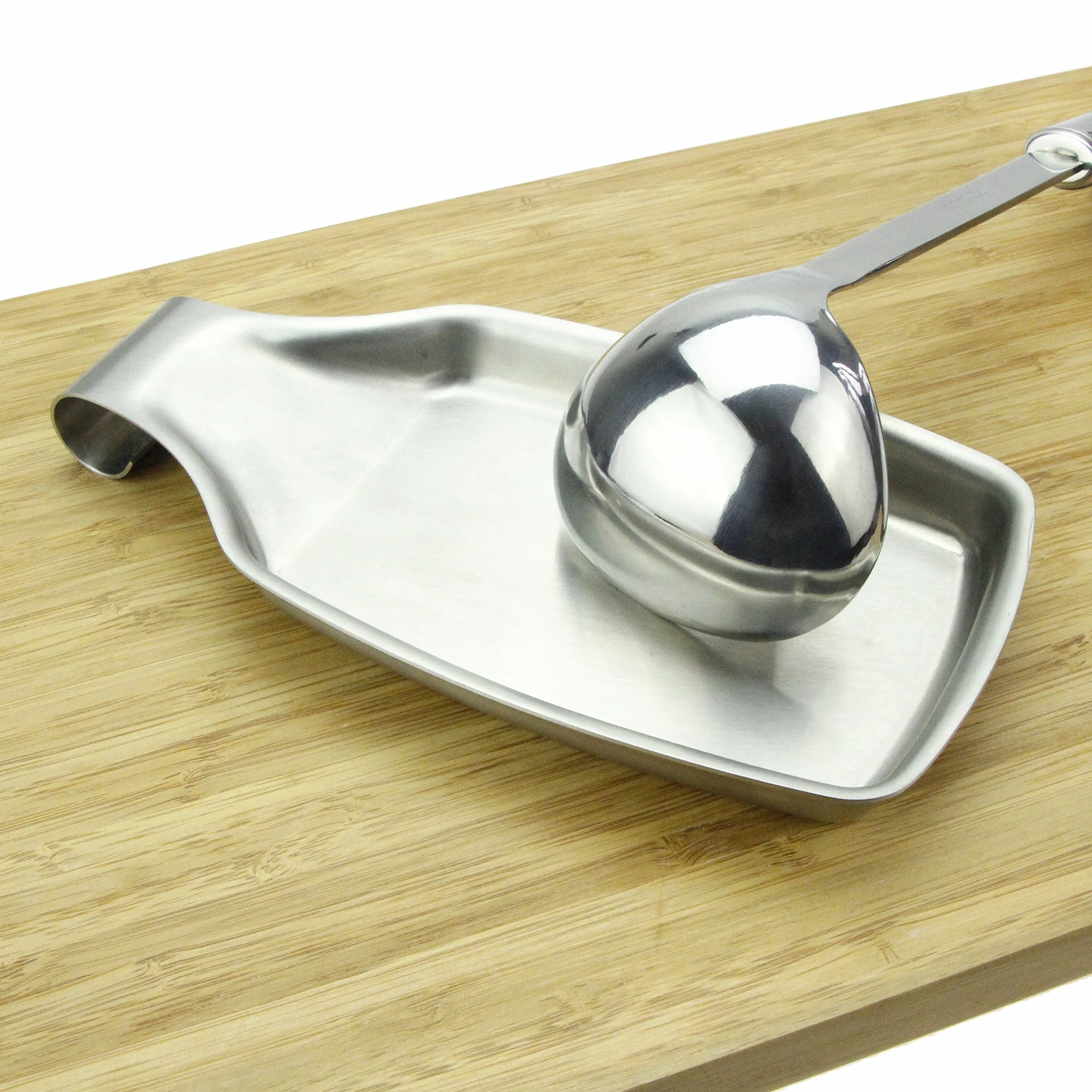 MSY BIGSUNNY poggia cucchiaio per cucina, durevole in acciaio INOX spazzolato 18/8