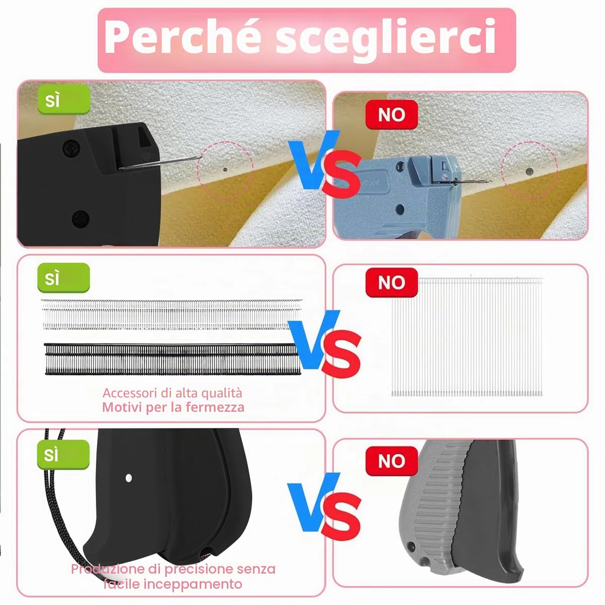 Mini pistola da cucito a mano, macchina da cucire portatile con 5 aghi + 1000 staffe, riparazione flash per vestiti e tende, set da cucito da viaggio per riparazioni tessili, nero