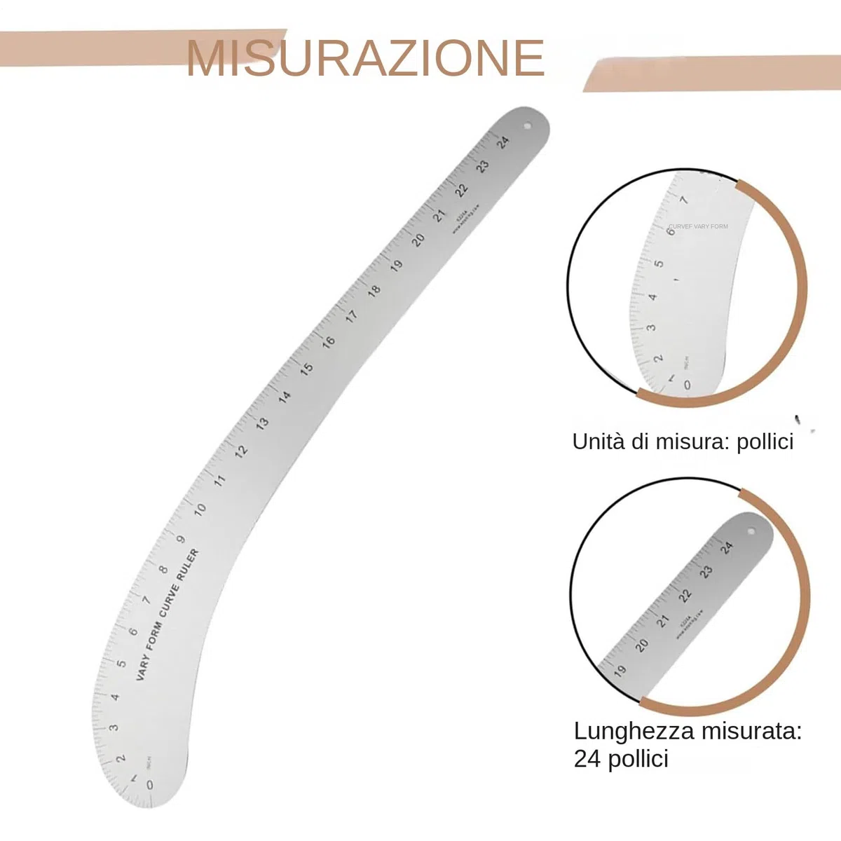 Curva francese Righello, sovrano a curva 'anca,Solido pattern di alluminio che crei righello | Moo di redazione in scala accurata, forniture di design artigianale per appassionati di artigianato, prin