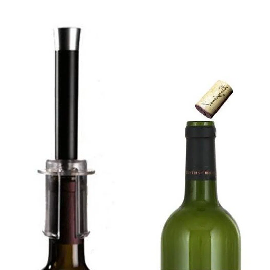 Cavatappi professionale per vino, cavatappi per apertura facile e veloce, cavatappi per bottiglie a pressione, accessori per vino rosso. Nero