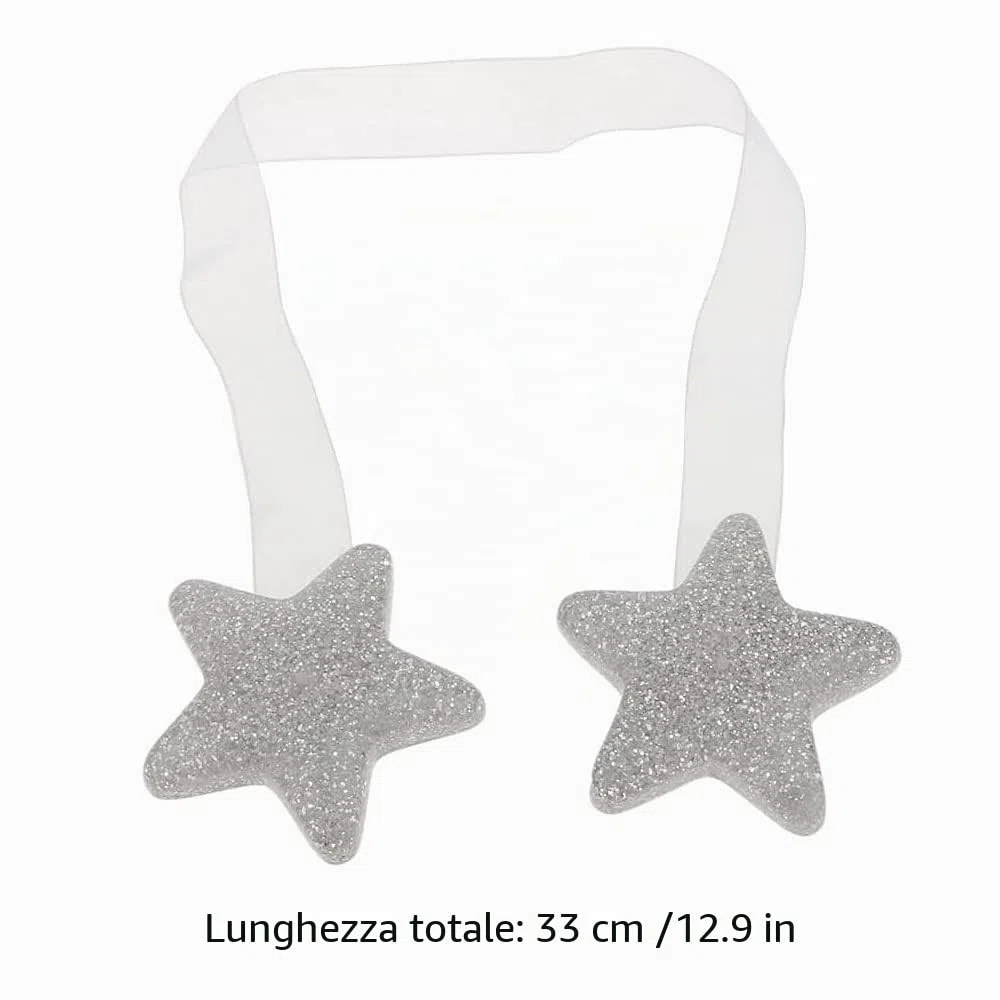 Fermatenda Supporto Tenda, 4 Pezzi Fibbia per Tenda con Magnete, Coppia di Tenda Fibbia Magnetico, Fermatenda Magnetico, per Decorazione Della Staffa Della Tenda Della Finestra Dell'Ufficio Interno