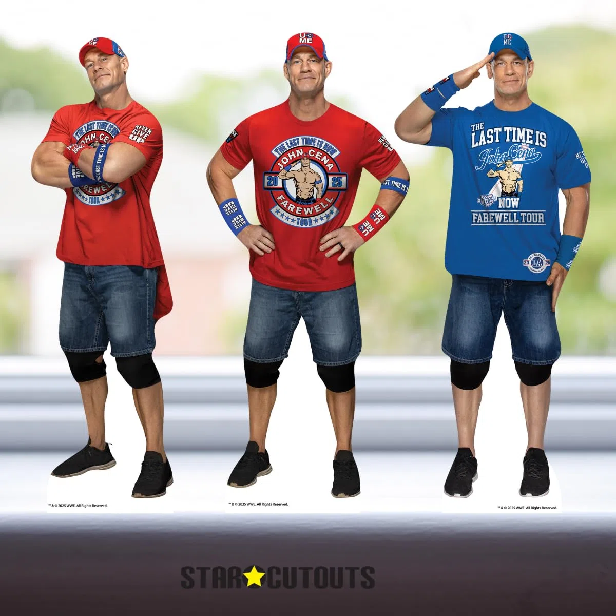 John Cena SC4575 - Sagome in cartone a tre ripiani, altezza 31 cm, ideali per feste a tema WWE, feste di compleanno e fan, decorazioni per stanze ed eventi