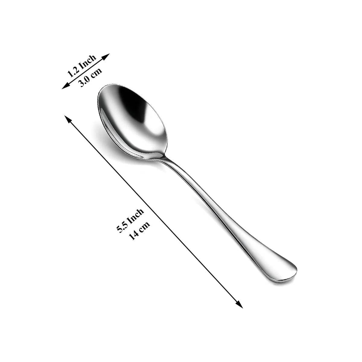 Berglander Cucchiaini da caffè 24 pezzi 14cm, Set di mini cucchiai in acciaio inossidabile per tè, dessert, gelato, posate in metallo per casa, cucina, ristorante, caffetteria