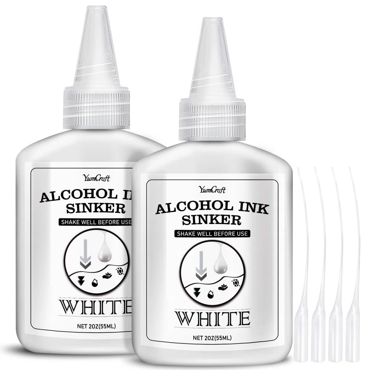 Inchiostro di resina bianco -110ml alcool inchiostro, inchiostro di alcool per arte, resina per pittura, fabbricazione di gioielli, artigianato fai da te