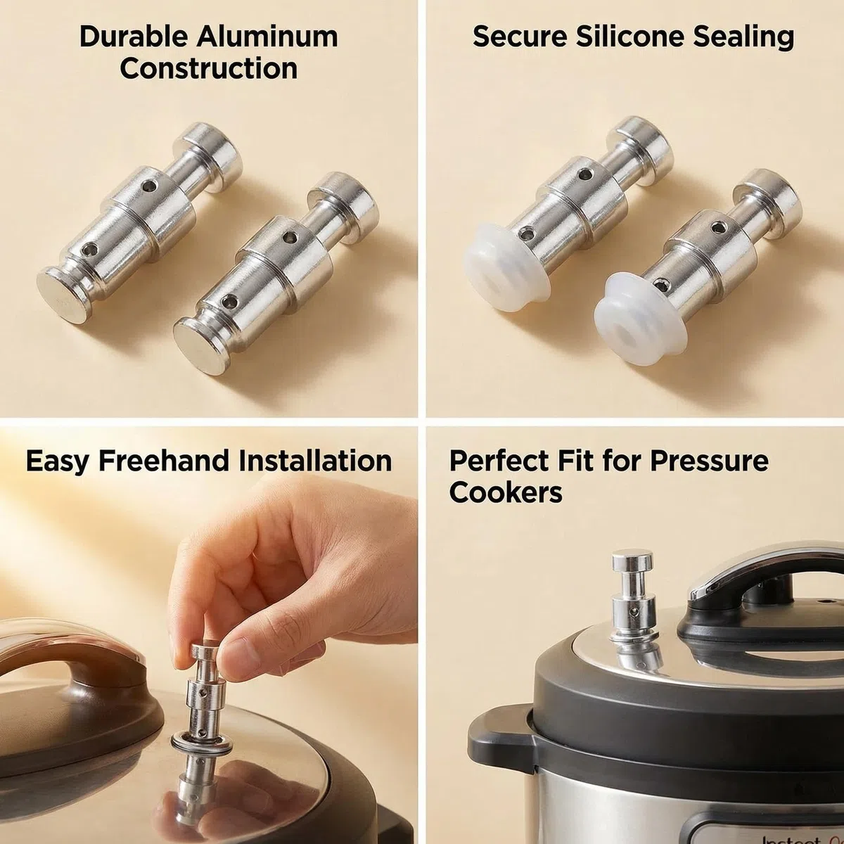 2 pezzi di guarnizioni di ricambio per valvola galleggiante per pentole a pressione con 6 guarnizioni di tenuta per Instant Pot Duo 3, 5, 6 Qt Duo Plus 3, 6 Qt Ultra 3, 6, 8 Qt Lux 3 Qt