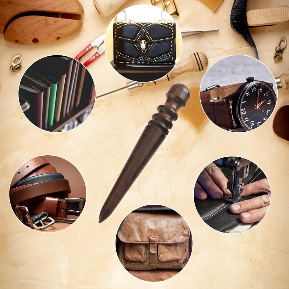 Pelle Utensili,Strumenti per Levigatura in Pelle Lucidata,Cuoio per Lucidare,Lucidatrice per Pelle Strumenti,Legno Bordo Slicker Burnisher,per Cuoio Leather Cutting Edge lucidatura Utensili