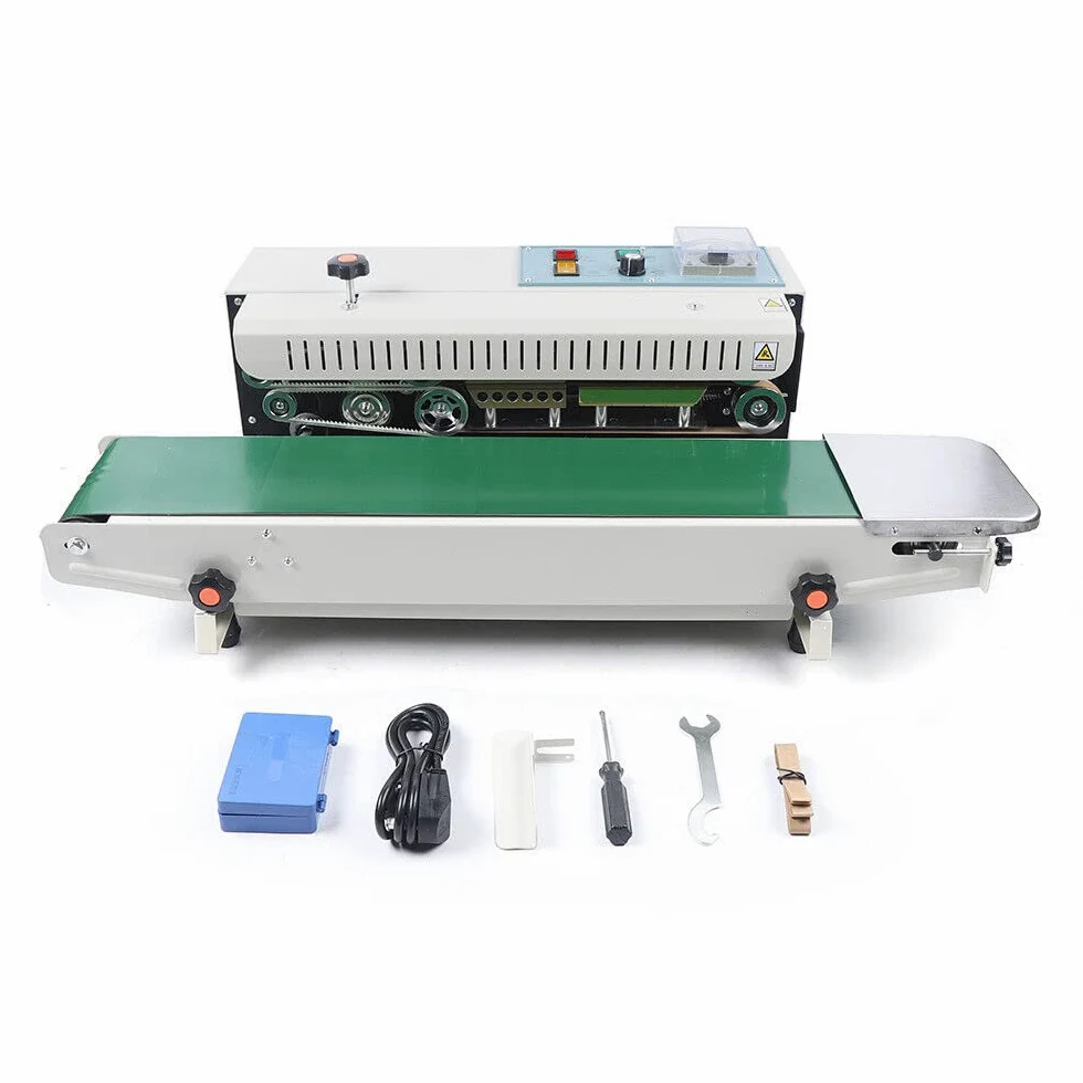 Macchina automatica di sigillatura continua FR-900 Length Unconstrained Sigillatrice Impostazione Saldatrice stagnola Orizzontale Continuo Sacchetto di Plastica Sigillatura Macchina