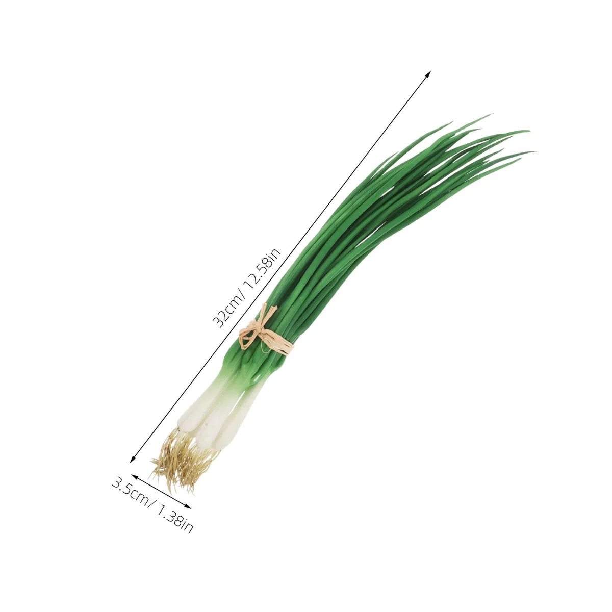 Cipolle Verdi Finte Realistiche in Schiuma e Plastico per Decorazione Cucina e Oggetti di Scena Fotografici Design Elegante e Atmosfera Vivace