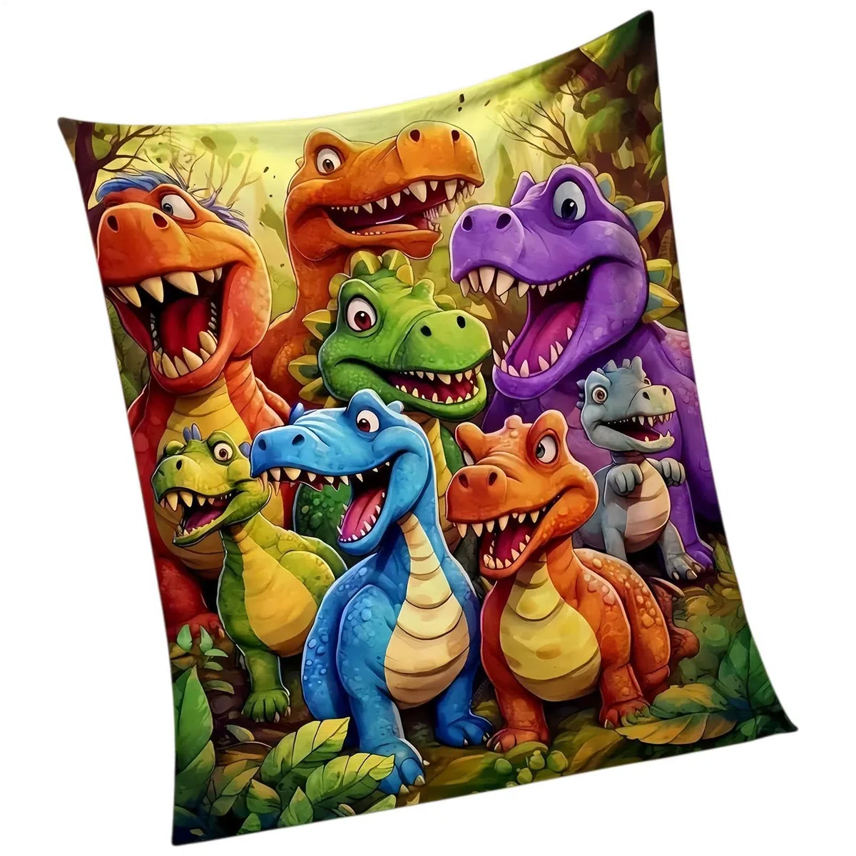 Generico Coperta Da - Flanella Calda E Carina,Coperta Dinosauro Per Decorazione Divano,Per Divano Poltrona Soggiorno Camera Da Dormitorio Appartamento Bambini Ragazzi Ragazze Adolescenti