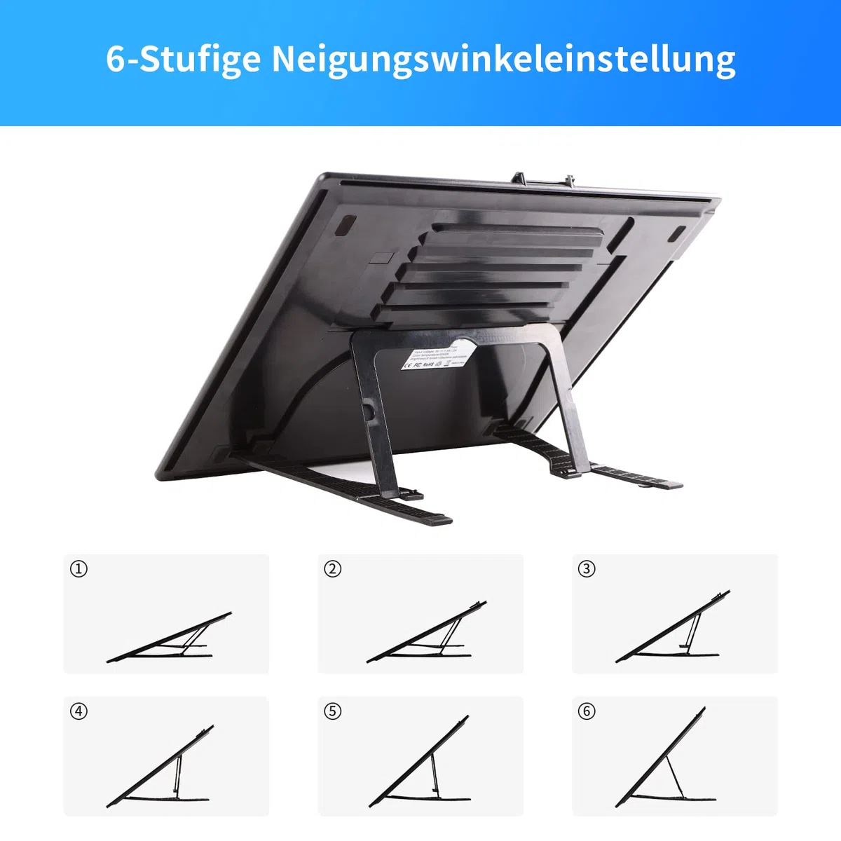Tavolo luminoso ricaricabile A3 con borsa, senza fili, funzionamento a batteria, 3 colori dimmerabili e 6 piastre luminose dimmerabili per disegno, Diamond Painting, pittura, visione a raggi X