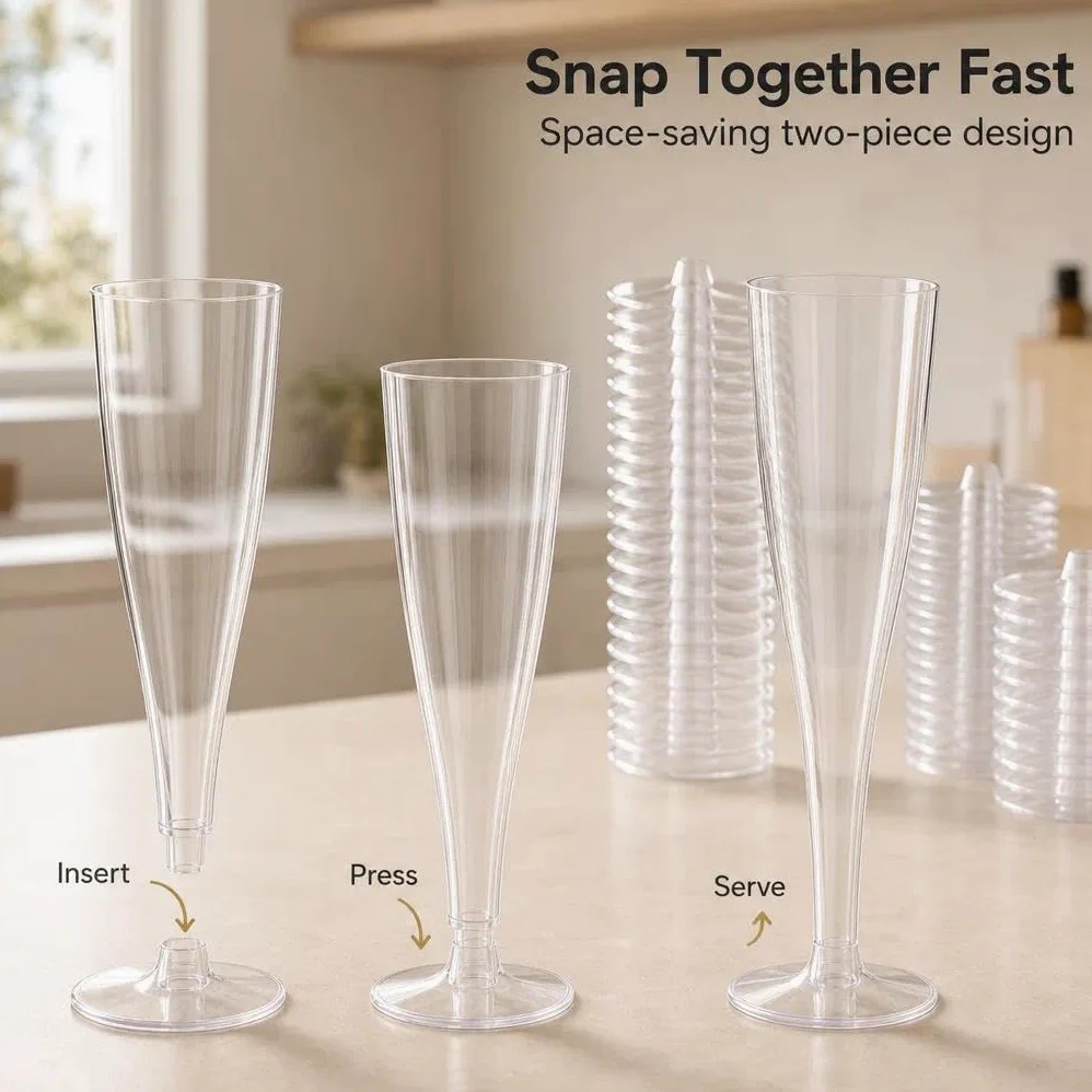 Calici da champagne,bicchieri da champagne 150ml,bicchieri da champagne trasparenti,riutilizzabili,flute da champagne,bicchieri da champagne,per matrimoni,compleanni e feste (trasparente)