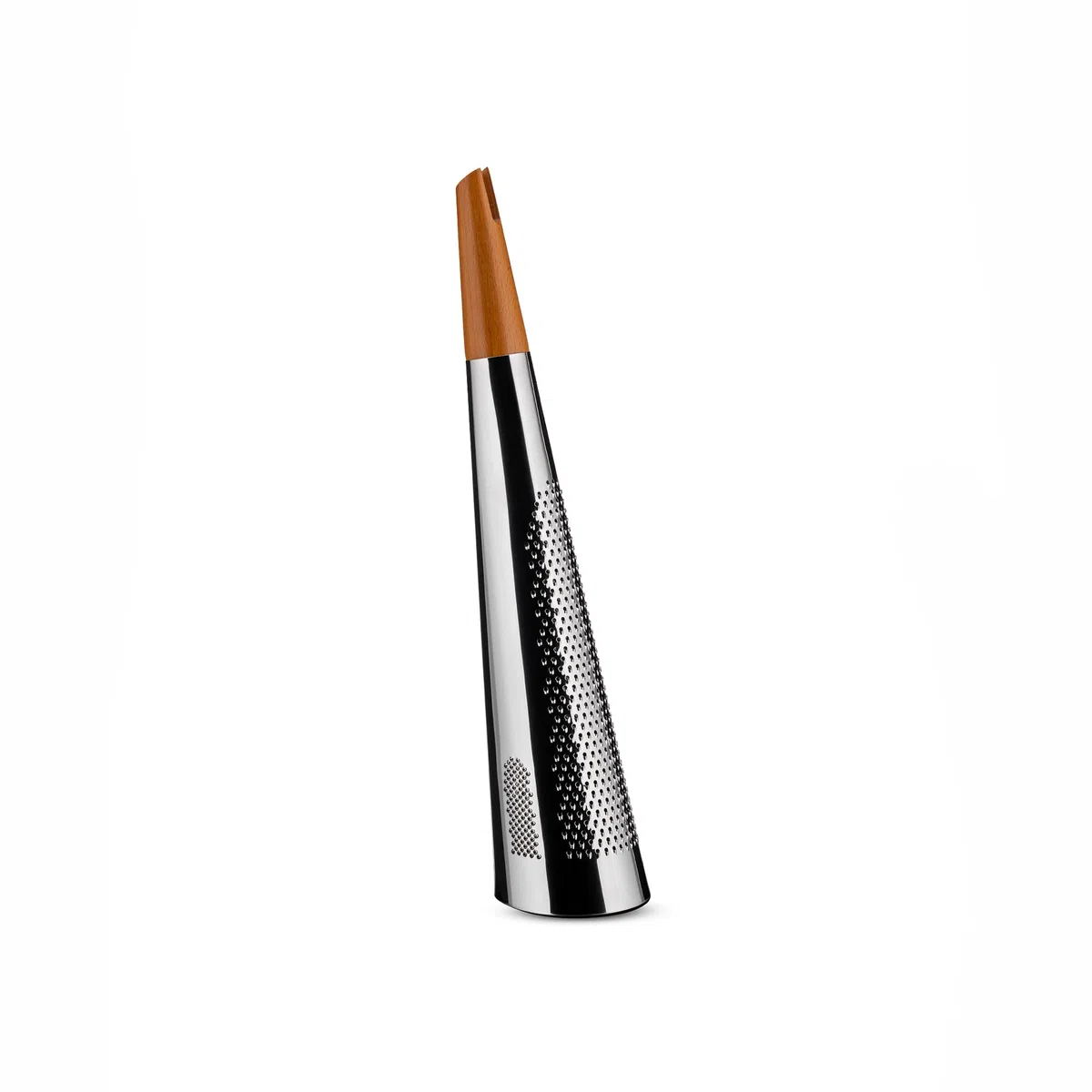 Alessi RS08 Todo - Grattugia Gigante di Design per Formaggio e Noce Moscata in Acciaio Lucido e Legno