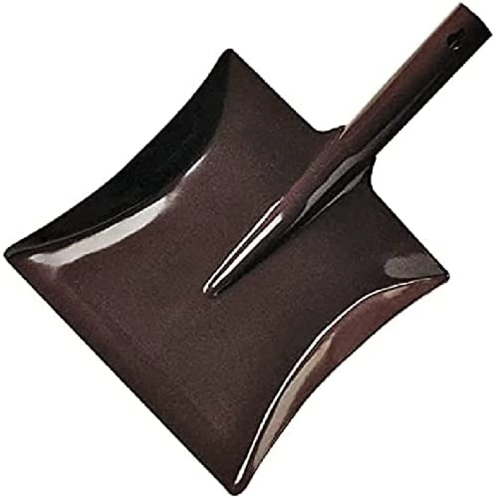Amig - Raccoglitore manuale a pala quadrata Mod.4 in acciaio metallico rifinito in marrone | Pulizia resistente e durevole di polvere, spazzatura, cenere o foglie | Dimensioni: 200 x 215 mm