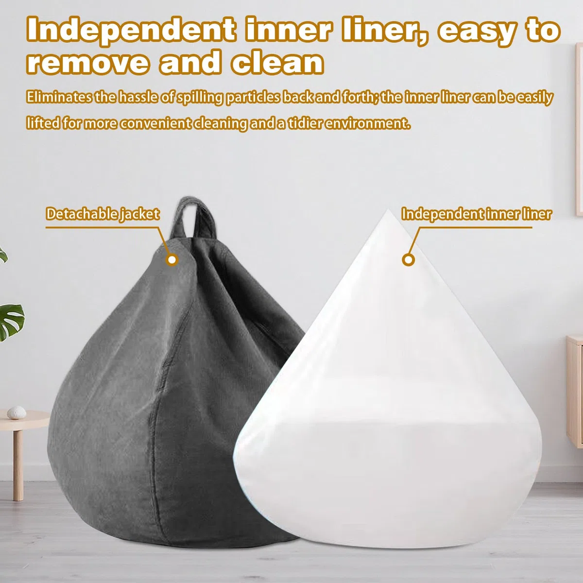 Fodera interna per pouf, solo rivestimento (senza imbottitura), per pouf, per pouf, di ricambio per pouf, rivestimento interno
