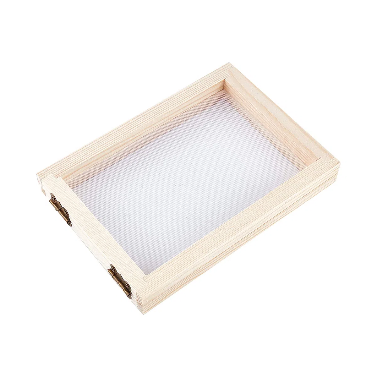 SUPERFINDINGS Carta in legno che fa stampo cornice schermo strumento per fiori secchi artigianato fai da te carta artigianato 18x12,7x2,3cm