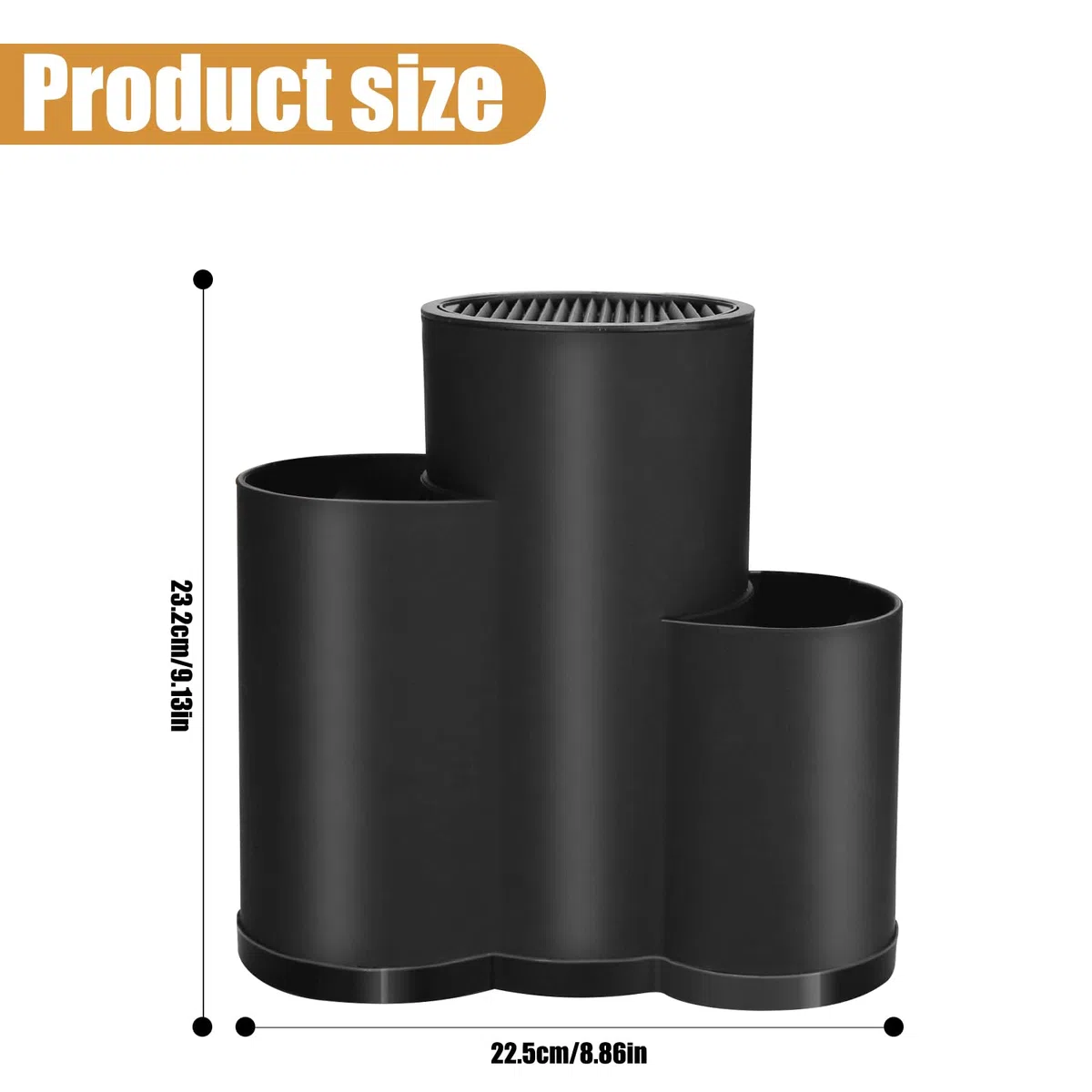 3 in 1 Ceppo Coltelli da Cucina, Universale Porta Coltelli Cucina, Ceppo Coltelli Vuoto, Porta Utensili da Cucina, Portacoltelli da Cucina con Foro Scarico e Slot Porta