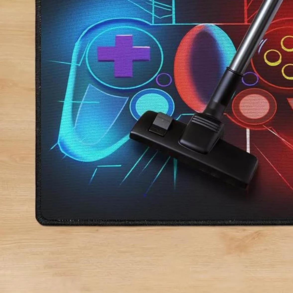Tappeto Camera Da Letto Gaming Graffiti Ragazzo Bambini Tappeto Salotto Gamer Abbaglianti Stella Graffiti Neon Video Controller Di Gioco Lavabile Grande Antiscivolo Gioco Morbido (Blue,100x150cm)