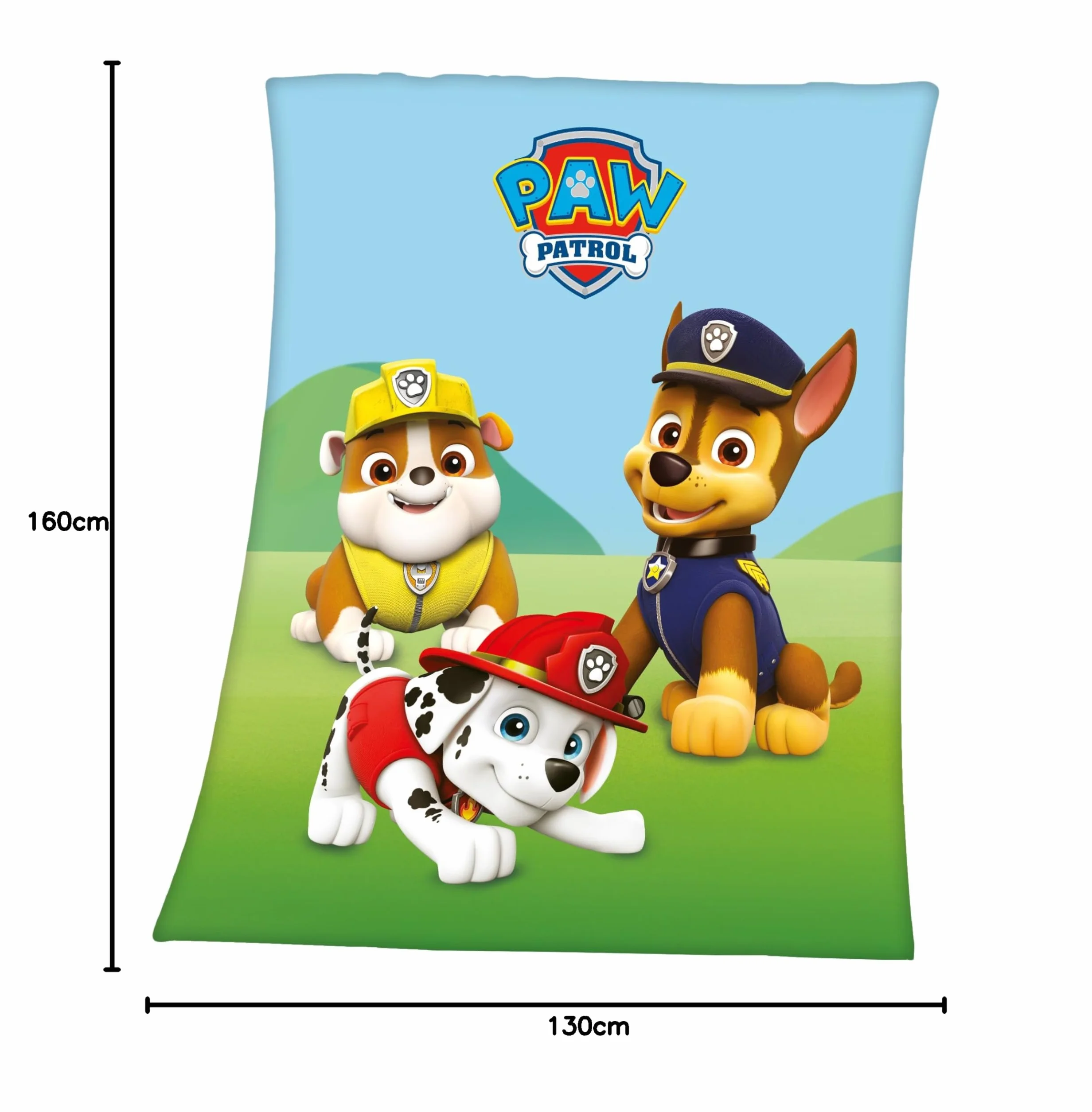Herding Coperta Plaid, Paw Patrol, 130 x 160 cm, Poliestere