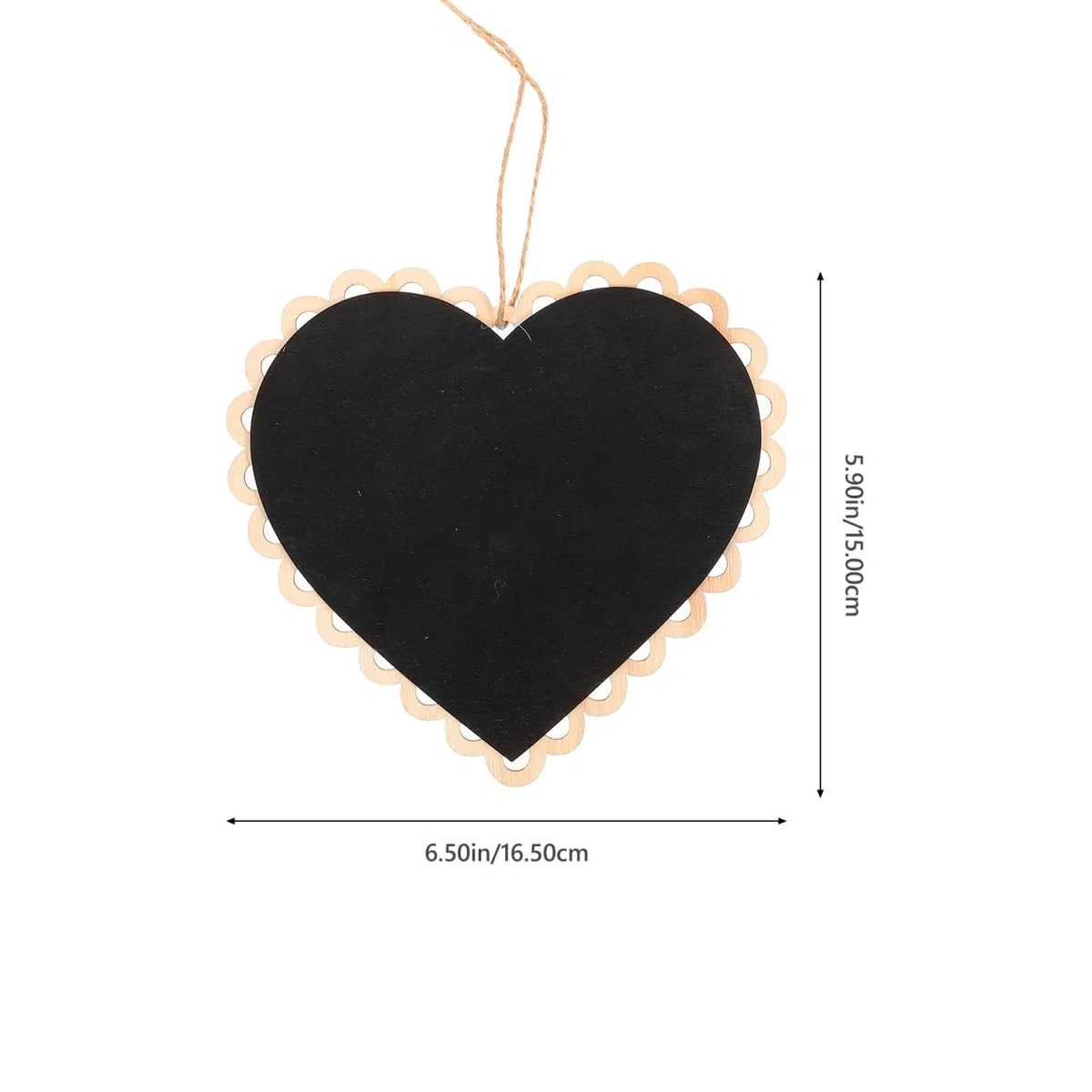 ROSENICE Lavagna decorativa da appendere, lavagnetta per appunti, decorazione a forma di cuore, in legno