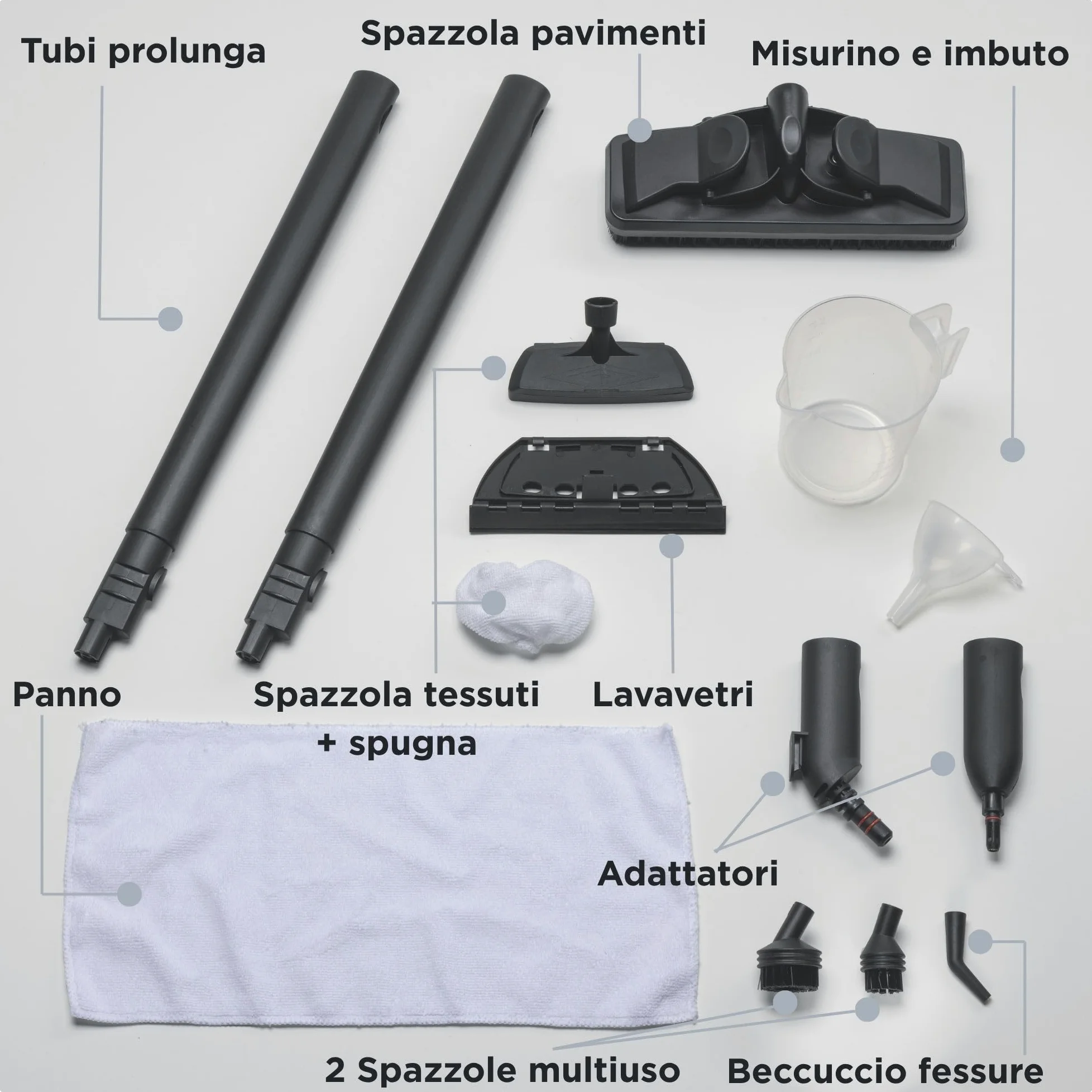 Ariete 4146 XVapor Deluxe, Pulitore a Vapore Mobile, 5 bar, Vano Portaccessori Integrato, Autonomia fino a 55', Cavo 6 m, 1500W, Blu