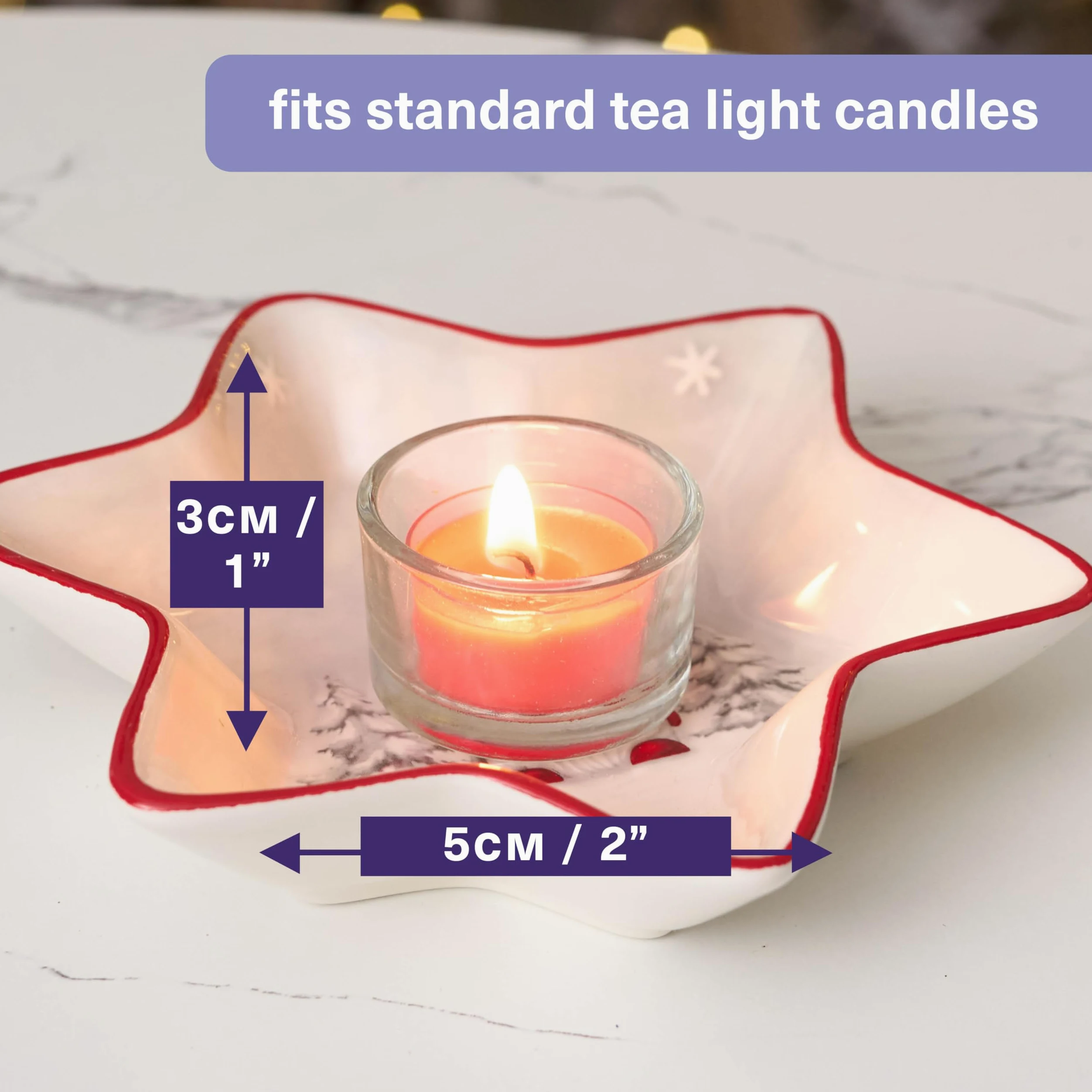MATANA 24 Portacandele Vetro - Porta Candele da Tavolo per Matrimoni, Cene e Altro - Portacandela para Tealights - Libero Portacandele Vetro, Porta Candele da Interno e Esterno - 5cm
