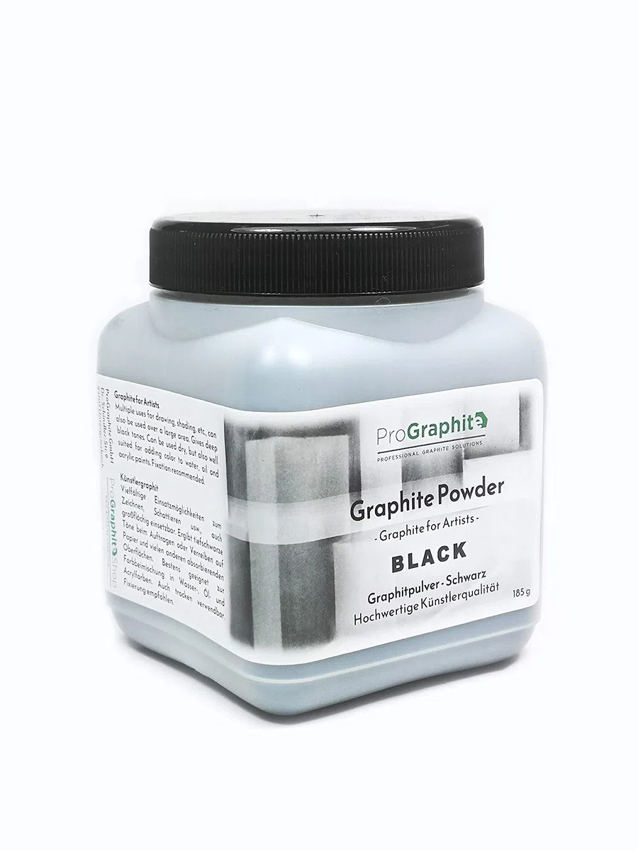 Grafite Artistica naturale nera in polvere (500ml) Graphite for Artists, grey color