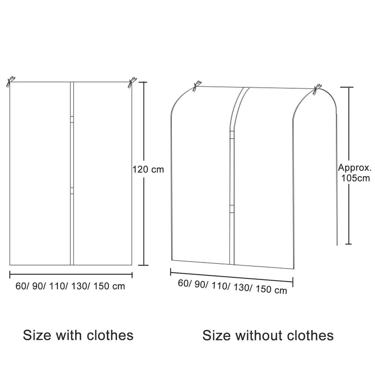 Copertura per Appendiabiti Leggero Copertura Stender Appendiabiti 5 Stili Copri Abiti da Armadio Telo Copertura Protettiva per Vestiti Camicia Costumi Cappotti (Color : D, Size : 90 * 120cm)