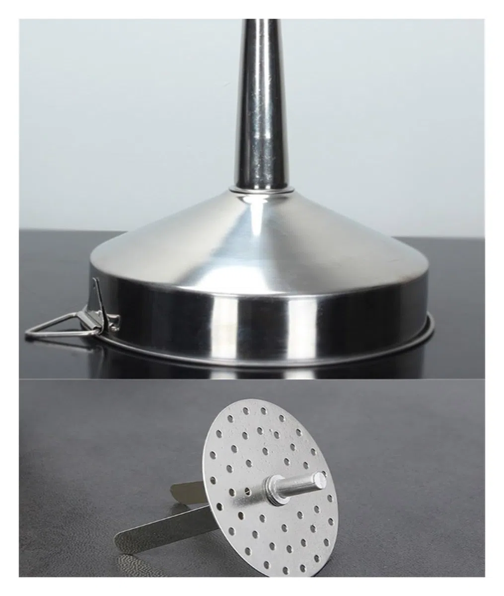 HOMEXO Imbuto for Olio da Cucina Liquido Grande Imbuto in Metallo in Acciaio Inossidabile con Filtro Staccabile Imbuto Industriale a Bocca Larga for Utensili da Cucina inscatolati 1pc (Color : 20cm)