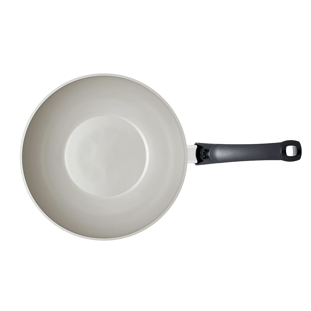 Fissler Ceratal - Pentola Wok in alluminio (diametro 30 cm, 5,2 l), padella in ceramica con rivestimento antiaderente, bordo alto, senza PFAS/PTFE, Made in Germany, compatibile induzione