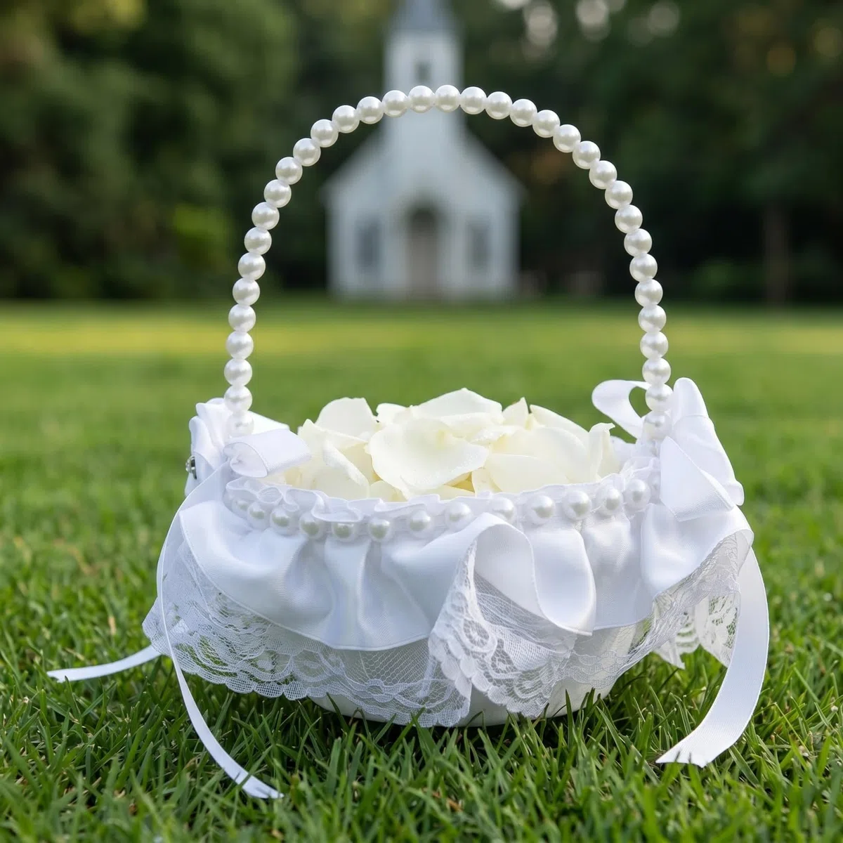 Vaguelly Cestino da sposa per fiori e ragazze