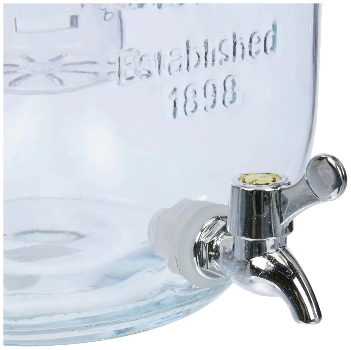 KitchenCraft Home Made Giara / Contenitore Dispenser in Vetro per Bevande con Infusore, 38.2 x 27 x 26.8 cm, Capacità 7.5 L, Trasparente